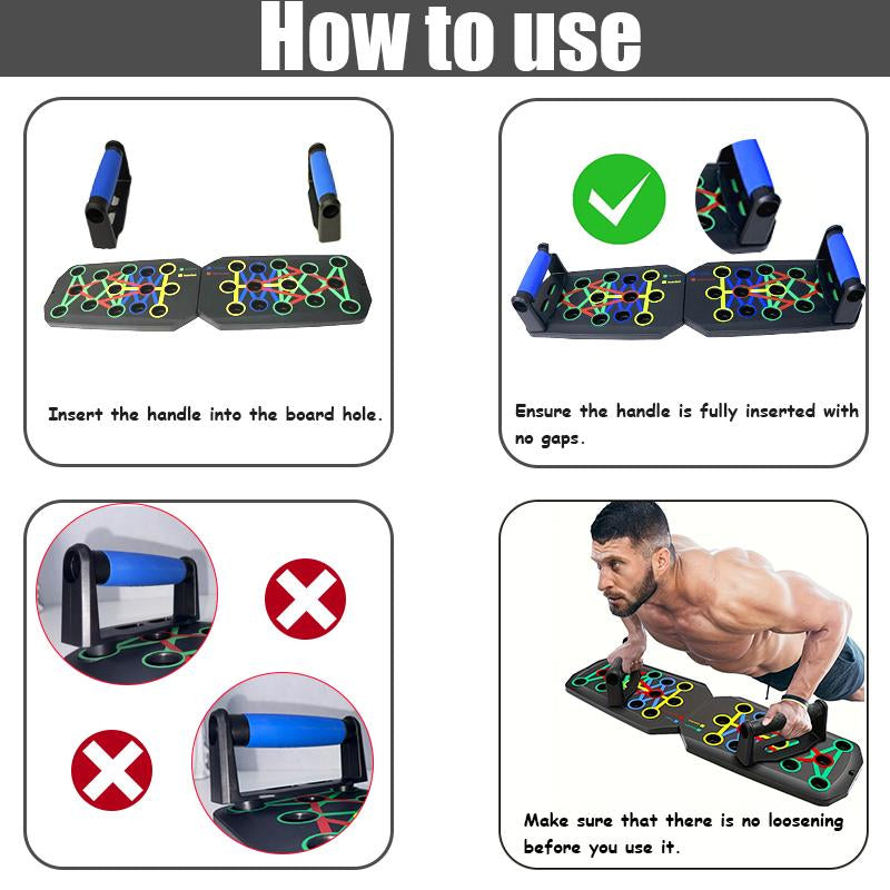 Upgraded Push-Up Training Board Set with 28 Holes, Portable Design for Chest and Abdominal Muscle Development, Ideal for Men and Women Fitness Enthusiasts