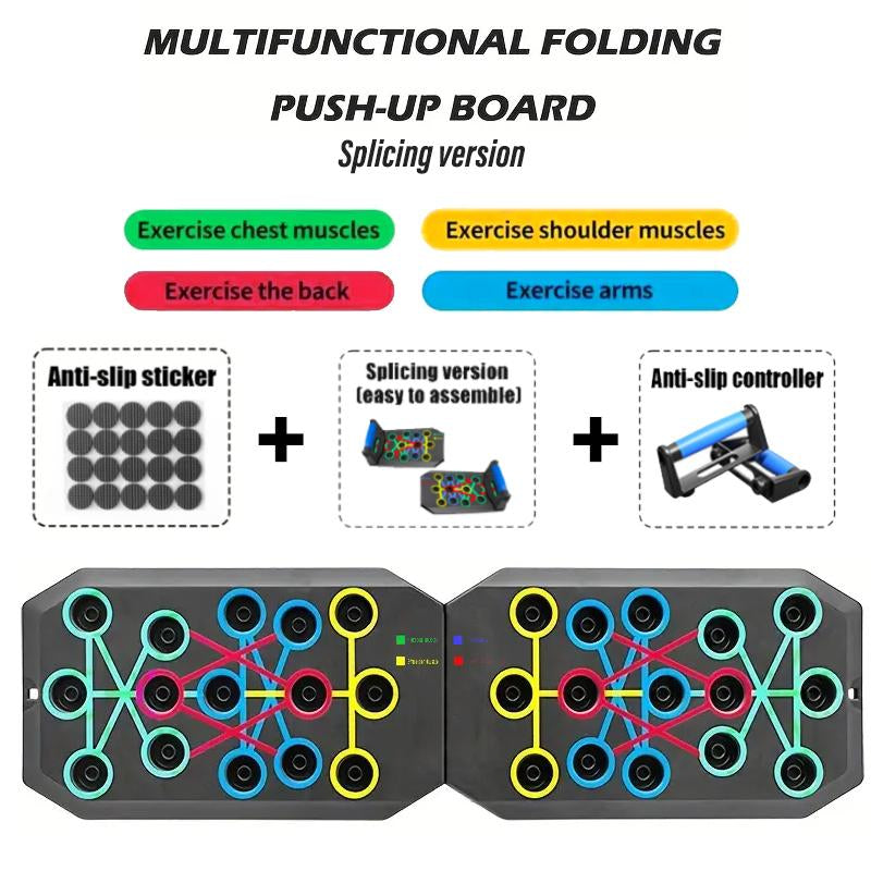 Upgraded Push-Up Training Board Set with 28 Holes, Portable Design for Chest and Abdominal Muscle Development, Ideal for Men and Women Fitness Enthusiasts
