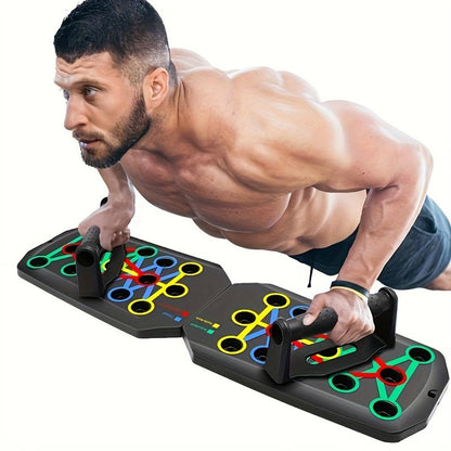 Upgraded Push-Up Training Board Set with 28 Holes, Portable Design for Chest and Abdominal Muscle Development, Ideal for Men and Women Fitness Enthusiasts