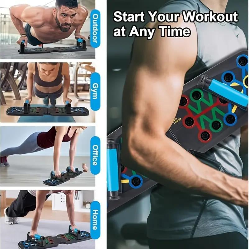 Upgraded Push-Up Training Board Set with 28 Holes, Portable Design for Chest and Abdominal Muscle Development, Ideal for Men and Women Fitness Enthusiasts