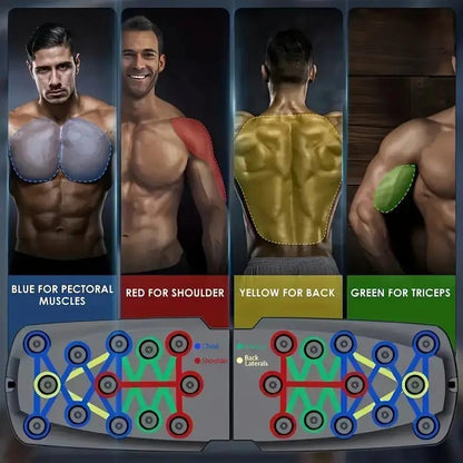 Upgraded Push-Up Training Board Set with 28 Holes, Portable Design for Chest and Abdominal Muscle Development, Ideal for Men and Women Fitness Enthusiasts