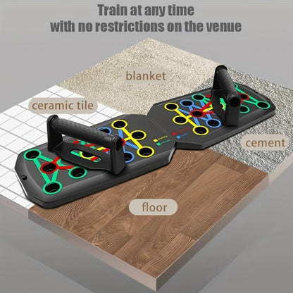 Upgraded Push-Up Training Board Set with 28 Holes, Portable Design for Chest and Abdominal Muscle Development, Ideal for Men and Women Fitness Enthusiasts