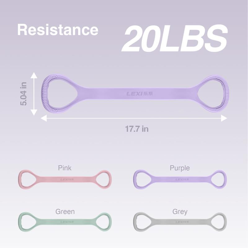 Resistance Bands Figure 8 Exercise Bands for Women Silicone Material Expander Band Back Toning Arms Chest Home Gym Yoga Equipment Quick Workout for Muscle Toning Physical Therapy Stretching Gear